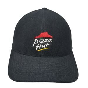 Pizza Hut Strapback Baseball Cap Black One Size Adjustable Embroidered 6 Panel
